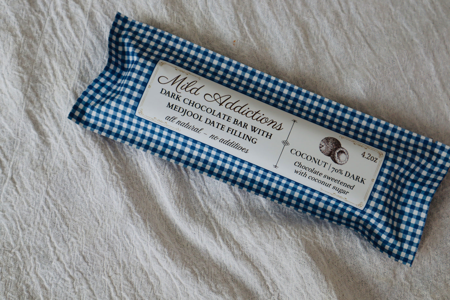 Dark Chocolate Bar with Coconut & Medjool Date Filling — Single 4.2 oz