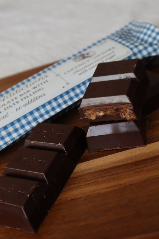 Dark Chocolate Bar with Coconut & Medjool Date Filling — Single 4.2 oz