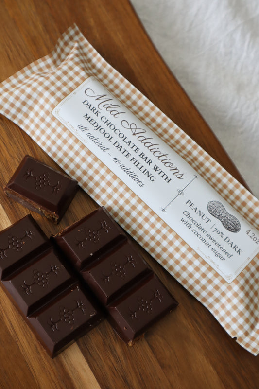 Dark Chocolate Bar with Peanut Butter & Medjool Date Center — Single 4.2 oz