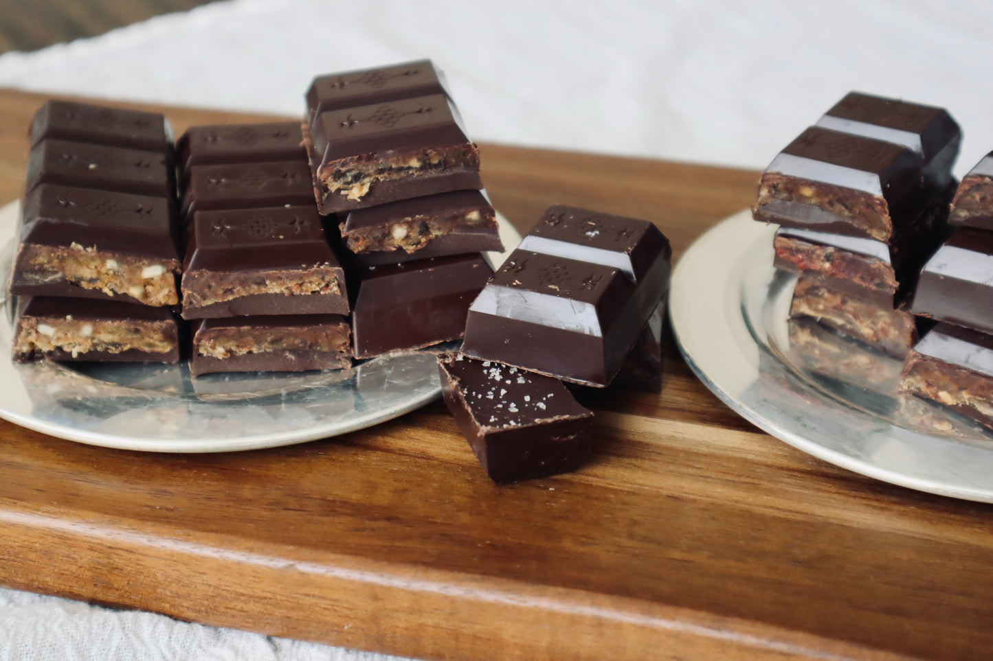 Variety 4-Pack — Dark Chocolate Bars with Peanut Butter, Coconut, Pecan & Hazelnut (4.2oz)